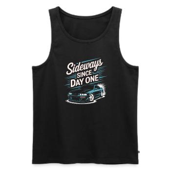 Car drift racing, racing car motorsport drift - Men's Premium Organic Tank Top - black - Front - AI Model Male 178 light (178cm)