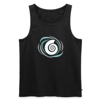 Ammonite fossilisée Collector Préhistorique - Débardeur bio Premium Homme - noir - Devant - Michal (187cm)
