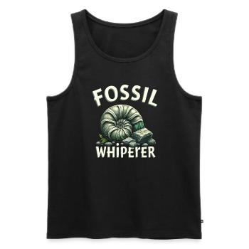 Ammonite fossilisée Collector Préhistorique - Débardeur bio Premium Homme - noir - Devant - Michal (187cm)