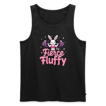 Fitness Bunny Fitness -entraînement Lapin Musculation - Débardeur bio Premium Homme - noir - Devant - Michal (187cm)