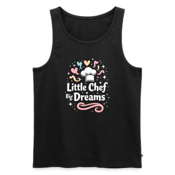 Junior Baking Candidate Young Chef Baking - Men's Premium Organic Tank Top - black - Front - AI Model Male 178 light (178cm)