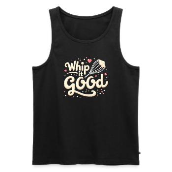 Junior Baking Candidate Young Chef Baking - Men's Premium Organic Tank Top - black - Front - AI Model Male 178 light (178cm)