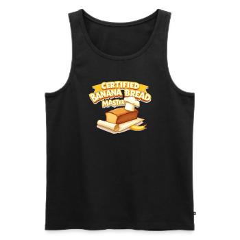 Banana Bread Lover Baking Enthusiast Cozy - Men's Premium Organic Tank Top - black - Front - Michal (187cm)