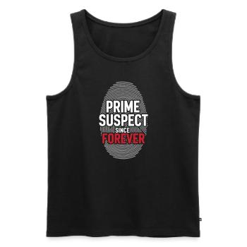 Meurtre Mystère Tenue de dîner, Fête, Scène de crime - Débardeur bio Premium Homme - noir - Devant - AI Model Male 178 light (178cm)