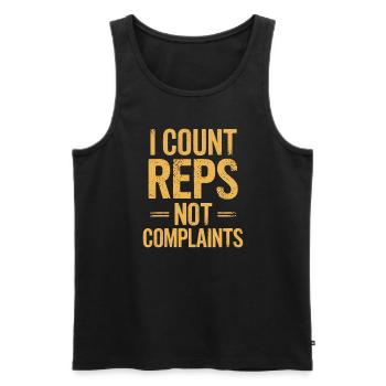 Weightlifter -coach -strength trainer powerlifting - Men's Premium Organic Tank Top - black - Front - AI Model Male 178 light (178cm)