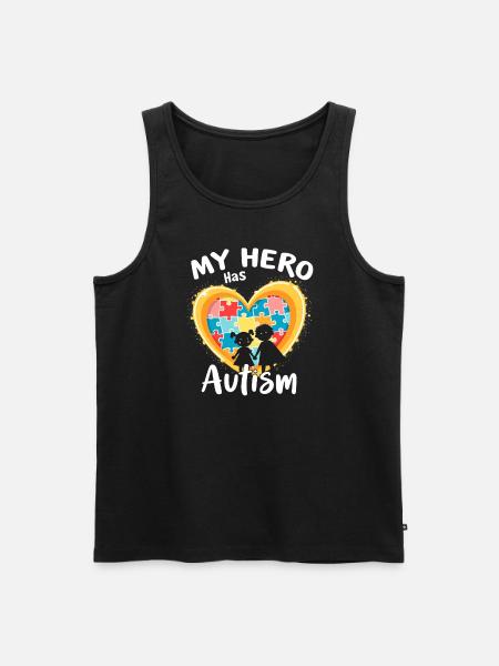 Autism siblings - Men's Premium Organic Tank Top - black