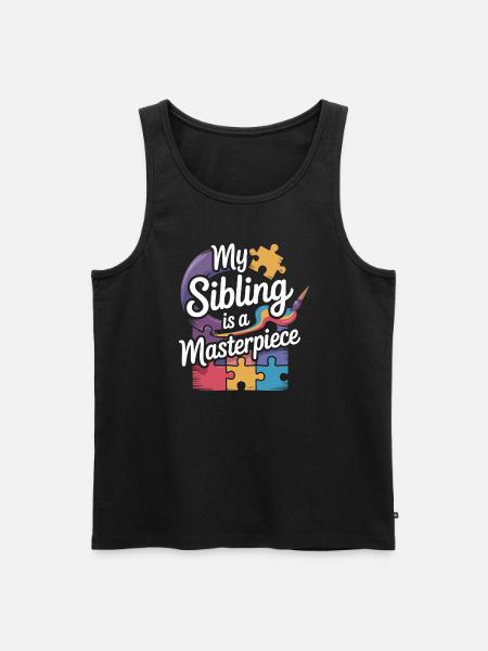 Autism siblings - Men's Premium Organic Tank Top - black