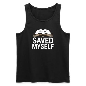 Former religious community survivors - Men's Premium Organic Tank Top - black - Front - Michal (187cm)