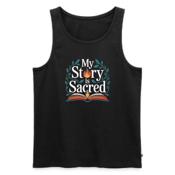 Former religious community survivors - Men's Premium Organic Tank Top - black - Front - AI Model Male 178 light (178cm)