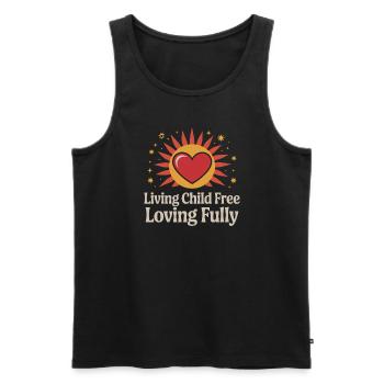 childfree by choice proudly childless - Men's Premium Organic Tank Top - black - Front - Michal (187cm)