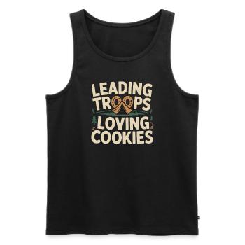 Dad Girl Scout Leader Proud Troop Support Scout - Männer Premium Bio Tank Top - Schwarz - Vorne - Michal (187cm)