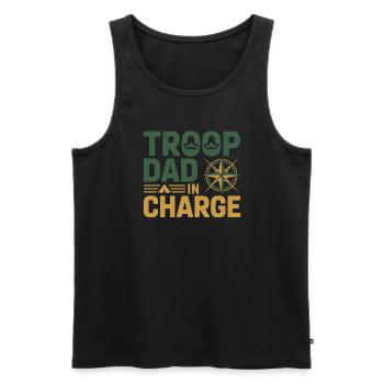 Dad Girl Scout Leader Proud Troop Support Scout - Männer Premium Bio Tank Top - Schwarz - Vorne - Michal (187cm)