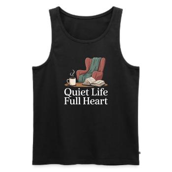 childfree by choice proudly childless - Men's Premium Organic Tank Top - black - Front - Michal (187cm)