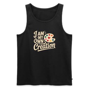 childfree by choice proudly childless - Men's Premium Organic Tank Top - black - Front - Michal (187cm)