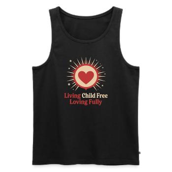 childfree by choice proudly childless - Men's Premium Organic Tank Top - black - Front - Michal (187cm)