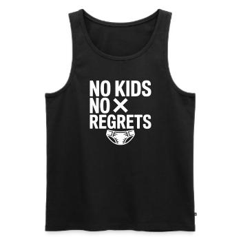 childfree by choice proudly childless - Men's Premium Organic Tank Top - black - Front - Michal (187cm)