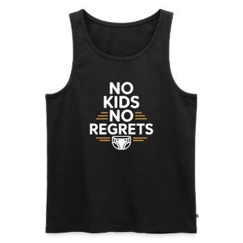 childfree by choice proudly childless - Men's Premium Organic Tank Top - black - Front - Michal (187cm)