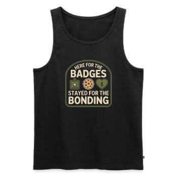 Dad Girl Scout Leader Proud Troop Support Scout - Männer Premium Bio Tank Top - Schwarz - Vorne - Michal (187cm)