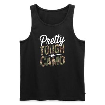 Frauen, Die Eine Starke Natur Im Freien Jagen, Die - Männer Premium Bio Tank Top - Schwarz - Vorne - Michal (187cm)