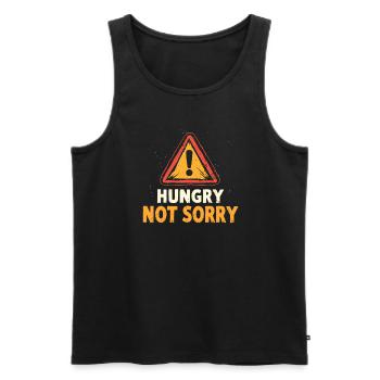 Grumpy When Hungry T-shirt Humor Humor Food - Men's Premium Organic Tank Top - black - Front - AI Model Male 178 light (178cm)
