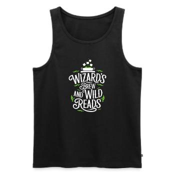 Fantasy Book Reader Magical Story Liebhaber - Männer Premium Bio Tank Top - Schwarz - Vorne - AI Model Male 178 light (178cm)
