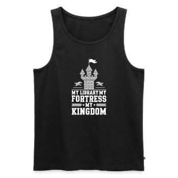 Fantasy Book Reader Magical Story Lover - Men's Premium Organic Tank Top - black - Front - Michal (187cm)