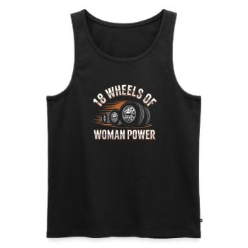 Women In Trucking Female Trucker Pride - Débardeur bio Premium Homme - noir - Devant - AI Model Male 178 light (178cm)