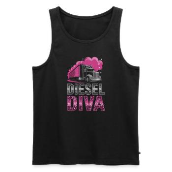 Women In Trucking Female Trucker Pride - Débardeur bio Premium Homme - noir - Devant - AI Model Male 178 light (178cm)