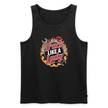 Women In Trucking Female Trucker Pride - Débardeur bio Premium Homme - noir - Devant - AI Model Male 178 light (178cm)