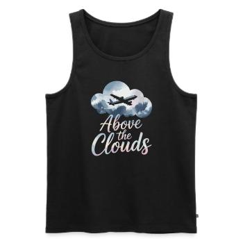 First time flying Travel Memory Sky - Men's Premium Organic Tank Top - black - Front - Michal (187cm)