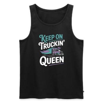 Women In Trucking Female Trucker Pride - Débardeur bio Premium Homme - noir - Devant - AI Model Male 178 light (178cm)