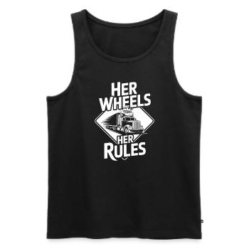 Women In Trucking Female Trucker Pride - Débardeur bio Premium Homme - noir - Devant - AI Model Male 178 light (178cm)