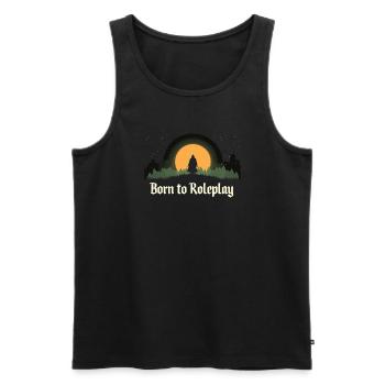 Larp Live Action RPG Game Fantasy Combat - Men's Premium Organic Tank Top - black - Front - AI Model Male 178 light (178cm)