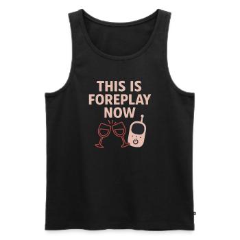 First Date Night After Baby New Parents Again - Men's Premium Organic Tank Top - black - Front - AI Model Male 178 light (178cm)