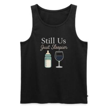 Erste Date Nacht, Nachdem Baby Neue Eltern Wieder - Männer Premium Bio Tank Top - Schwarz - Vorne - AI Model Male 178 light (178cm)