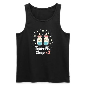 Twin Mom Life Double Trouble Parents Power - Men's Premium Organic Tank Top - black - Front - Michal (187cm)