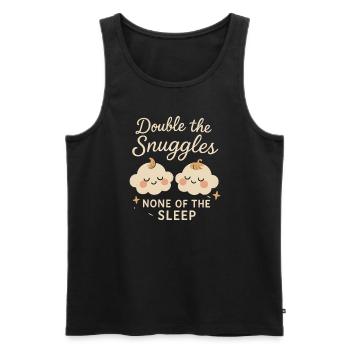 Twin Mom Life Double Trouble Parents Power - Men's Premium Organic Tank Top - black - Front - Michal (187cm)