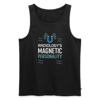 MRI Technologist Radiology Magnetic Resonance - Men's Premium Organic Tank Top - black - Front - AI Model Male 178 light (178cm)
