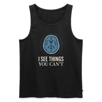 MRI Technologist Radiology Magnetic Resonance - Men's Premium Organic Tank Top - black - Front - AI Model Male 178 light (178cm)