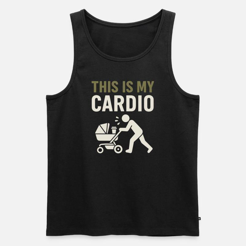 Kinderzimmervater Vaterschaft Pride - Männer Premium Bio Tank Top - Schwarz