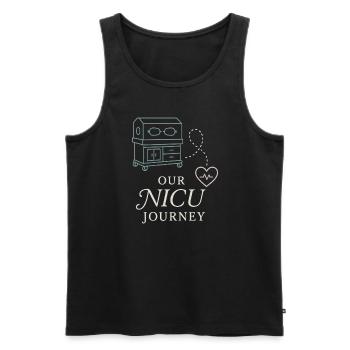 Nicu Parent Pride Preemie Warrior Newborn - Men's Premium Organic Tank Top - black - Front - AI Model Male 178 light (178cm)