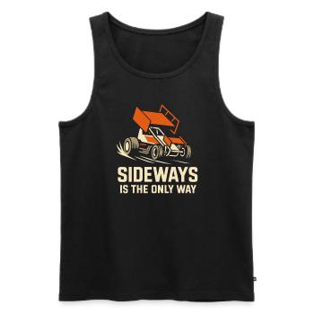 Sprint Car Racing Dirt Track Speed Oval Race - Men's Premium Organic Tank Top - black - Front - Michal (187cm)