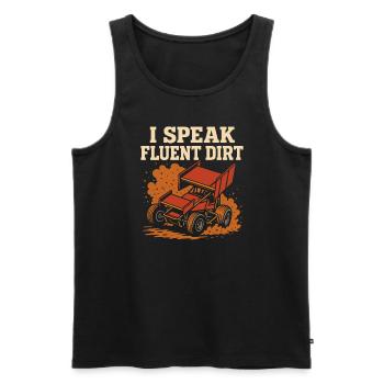 Sprint Car Racing Dirt Track Speed Oval Race - Men's Premium Organic Tank Top - black - Front - Michal (187cm)