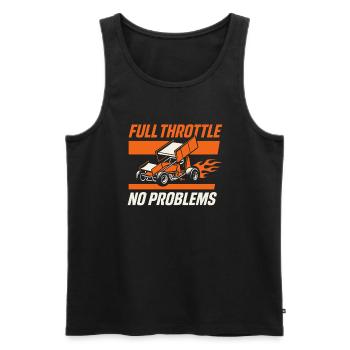 Sprint Car Racing Dirt Track Speed Oval Race - Men's Premium Organic Tank Top - black - Front - Michal (187cm)