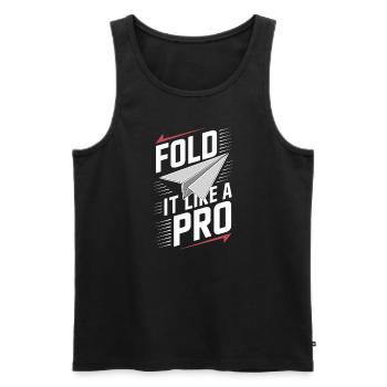 Papierflugzeugbauer Diy Folding Experte Creative - Männer Premium Bio Tank Top - Schwarz - Vorne - AI Model Male 178 light (178cm)