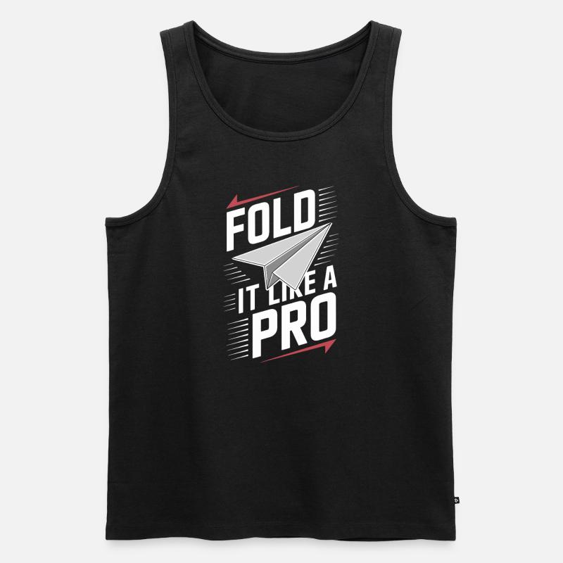 Papierflugzeugbauer Diy Folding Experte Creative - Männer Premium Bio Tank Top - Schwarz