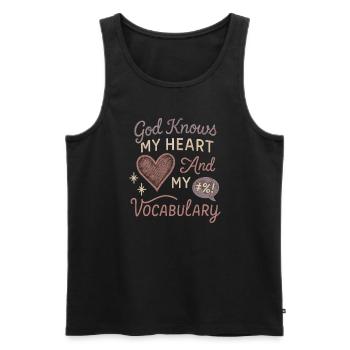 Christian Mom Faith Humor Mistakes - Men's Premium Organic Tank Top - black - Front - Michal (187cm)