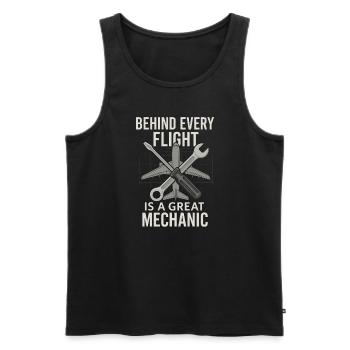 Aviation Mechanic Faa Humor Aircraft Technician - Männer Premium Bio Tank Top - Schwarz - Vorne - AI Model Male 178 light (178cm)