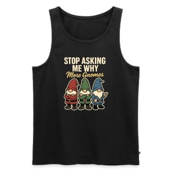 Garten Zwerg Oma: Eigenwilliger Gnomecore, - Männer Premium Bio Tank Top - Schwarz - Vorne - AI Model Male 178 light (178cm)