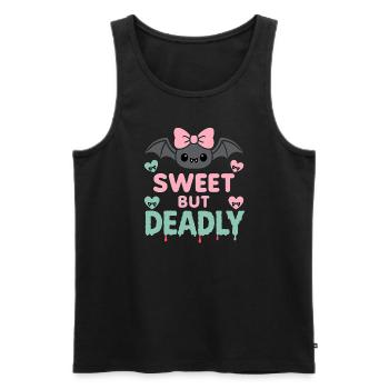 Kawaii Horreur Effrayant Mignon Pastel Goth Doux Effrayant - Débardeur bio Premium Homme - noir - Devant - Michal (187cm)